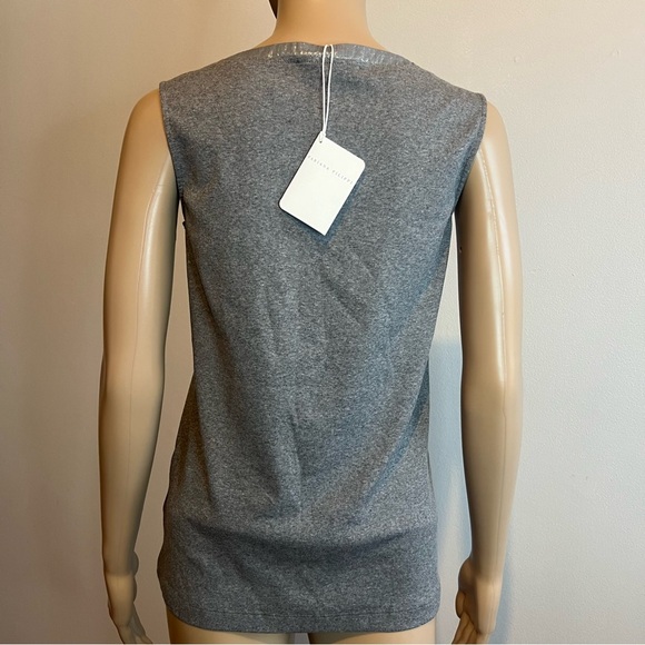 FABIANA FILIPPI COTTON ROUND NECK TANK TOP WITH JEWEL DETAIL NWT Size S - Picture 10 of 13